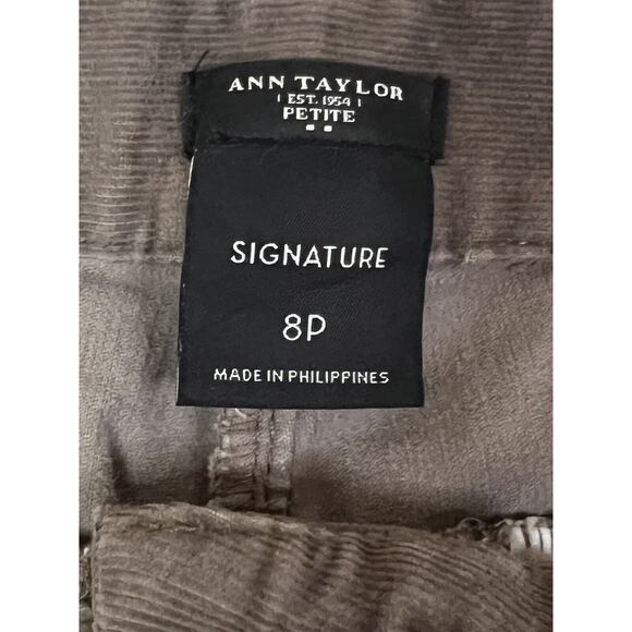 Ann Taylor LOFT Brown Stretch Straight Corduroy Trouser Dress Pants 8P Petite - Picture 5 of 10